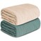 GUNTAIL Muslin Swaddle Blankets for Newborn 2 Pack Breathable Soft Receiving Blanket Large 41 x 41 inches Swaddle Wrap Burping Clothes Essentials Infant Shower Items Beige Green