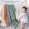 GUNTAIL Muslin Swaddle Blankets for Newborn 2 Pack Breathable Soft Receiving Blanket Large 41 x 41 inches Swaddle Wrap Burping Clothes Essentials Infant Shower Items Beige Green