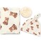 LifeTree Muslin Swaddle Blankets Muslin Baby Swaddle Blanket and Hat Set with Birth Announcement Card Newborn Unisex Receiving Blankets Bear Pattern