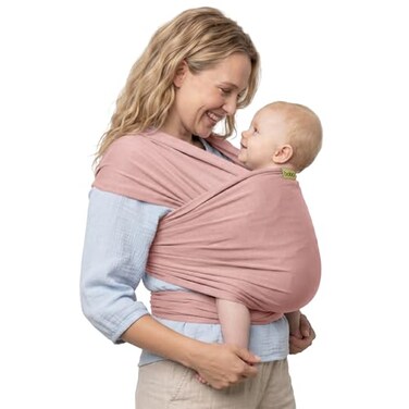 Boba Baby Wrap Carrier Original Baby Sling Carrier for Newborns 735 lbs Soft Secure HandsFree Ergonomic Ideal for Comfortable Bonding New Parents Serenity Bloom