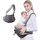 SUNVENO Baby Hip Seat Carrier Ergonomic Waist Seat with Adjustable Strap Pockets Soft Base Front Carrier for 336 Month Baby Grey