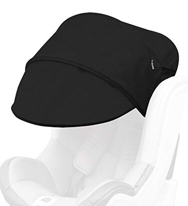 Manito Sun Shade ExtenderAuxiliary Canopy for Car Seat Black