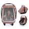 Blissful Diary Baby Car Seat Cover Extra Large Mesh Window Breathable Muslin Cotton Infant Windproof CanopyDusty Pink