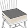Eiury Toddler Booster Seat for Dining Table Booster Seat for Kitchen Chair Waterproof PU Cushion with Adjustable Buckle Straps NonSlip Bottom Easy Clean Portable Seat CushionDark GreyWhite