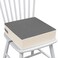 Eiury Toddler Booster Seat for Dining Table Booster Seat for Kitchen Chair Waterproof PU Cushion with Adjustable Buckle Straps NonSlip Bottom Easy Clean Portable Seat CushionDark GreyWhite