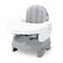 Ingenuity Deluxe Comfort Booster Seat for Kitchen Chair Compact Fold Portable Lightweight Toddler Booster Seat for Dining Table from 6 Months to 3 Years Grey