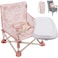 Tiny Marvels 3in1 Portable Baby Chair Foldable Booster Seat with Removable Tray Safety Harness Carry Bag for Dining Travel Camping Beach 6M3Y Blush Bloom