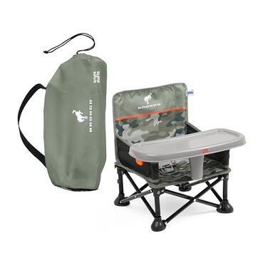 Bright Starts Ford Bronco Pop N Sit Portable Booster Chair Floor Seat IndoorOutdoor Use Compact Fold Camo Print 6 Mos 3 Yrs