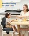 HOMEAL Booster Seat for Kitchen Chair Toddler Booster Seat for Dining Table Dining Seat with Adjustable Straps NonSlip Base Breathable Fabric Dark Gray