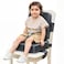 HOMEAL Booster Seat for Kitchen Chair Toddler Booster Seat for Dining Table Dining Seat with Adjustable Straps NonSlip Base Breathable Fabric Dark Gray