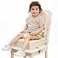 HOMEAL Toddler Booster Seat for Dining Table Toddler Dining Cushion with Wipeable Surface Booster Seat for Kitchen Chair with EasyInstall Straps Breathable Fabric Beige