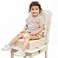HOMEAL Toddler Booster Seat for Dining Table Toddler Dining Cushion with Wipeable Surface Booster Seat for Kitchen Chair with EasyInstall Straps Breathable Fabric Beige