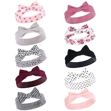 Hudson Baby Unisex Cotton and Synthetic Headbands Rose 024 Months