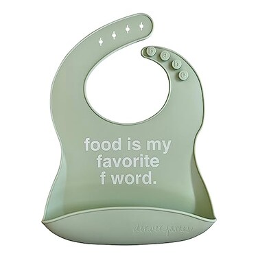 Denver James Silicone Feeding Bibs Dishwasher Safe Waterproof Adjustable