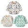 HaimoBurg 3 Pcs Waterproof Long Sleeves Baby Bibs Weaning Smock Bib 324 Months