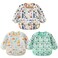 HaimoBurg 3 Pcs Waterproof Long Sleeves Baby Bibs Weaning Smock Bib 324 Months