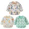 HaimoBurg 3 Pcs Waterproof Long Sleeves Baby Bibs Weaning Smock Bib 324 Months