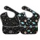 Qwalnely Space Bibs Baby Stuff 2Packs for 624 Months Waterproof Washable Fabric Space