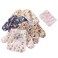 Hafftnun 5pcs Set Long Sleeve Waterproof Bib Full Coverage Apron Bib Smock Toddler Bibs with Pocket 630 Months