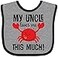 inktastic Uncle Loves Me Childs Crab Baby Bib Heather and Black 2aacf