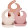 Eascrozn Silicone Bibs for Babies Toddler Set of 3 BPA Free Soft Adjustable Waterproof Bibs for Feeding Essentials