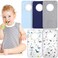 Newwiee 5 Pcs Large Towel Bibs for Baby Toddler Soft Pullover Absorbent Cotton Full Cover for Drooling FeedingLovely