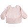 mushie Long Sleeve Baby Bib Water Resistant Adjustable Fit for Ages 624 Months Blush
