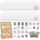 Newwiee 55 Pcs White Bibs for Baby Decorating Design a Bib Decorate Plain newborns Bibs Wooden Sign for Baby Shower Games KitKraft