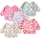 PandaEar 5 Pack Baby Long Sleeve Bibs Waterproof Full Sleeve Bib for Baby Infant Toddler 636 Months Pink