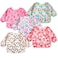 PandaEar 5 Pack Baby Long Sleeve Bibs Waterproof Full Sleeve Bib for Baby Infant Toddler 636 Months Pink