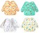 Accmor 4 Pack Long Sleeve Bibs Baby Smock Waterproof Sleeved Bib Smock for Baby Toddler 624 Months