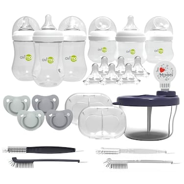 Avima Anti Colic Baby Bottle Starter Set 22 Pieces Medium Slow Flow Nipples Infant Pacifiers Formula Dispensers More Baby Bottle Sets for Newborn 06 Months