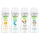 Dr. Brown's Dr Browns Natural Flow AntiColic Options WideNeck Baby Bottles 9 oz270 mL with Level 1 Slow Flow Nipple 4 Pack Good MorningGood Night Gift Set