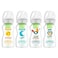 Dr. Brown's Dr Browns Natural Flow AntiColic Options WideNeck Baby Bottles 9 oz270 mL with Level 1 Slow Flow Nipple 4 Pack Good MorningGood Night Gift Set