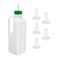 DUZFOREI 850ML Animal Feeding Bottle with 5 Nipples Lamb Nursing Bottle Feeding Goat Milk Bottle Calf Milk Feeder Bottle for Sheep Lambs Piglets