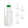 DUZFOREI 850ML Animal Feeding Bottle with 5 Nipples Lamb Nursing Bottle Feeding Goat Milk Bottle Calf Milk Feeder Bottle for Sheep Lambs Piglets