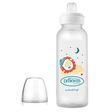 Dr. Brown's Dr Browns Milestones Narrow Sippy Bottle 100 Silicone Soft Sippy Spout 8oz250mL 6m Lion