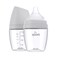 Quark BuubiBottle Mini Slow Flow Bottle for Newborn Babies by with AntiColic RealFeel Nipple to Simulate Breastfeeding BPAFree PVCFree ToxinFree 5 Oz Bottle with Lid 2 Pack Gray