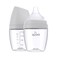 Quark BuubiBottle Mini Slow Flow Bottle for Newborn Babies by with AntiColic RealFeel Nipple to Simulate Breastfeeding BPAFree PVCFree ToxinFree 5 Oz Bottle with Lid 2 Pack Gray