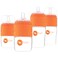 PopYum Orange Formula Making Baby Bottle Starter Set 4Pack 2X 5oz Bottles with 1 Slow Flow Nipples 2X 9oz Bottles with 2 Medium Flow Nipples BPA Free MedicalGrade Silicone Natural Latch