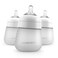 NANOB&Atilde;&permil;B&Atilde;&permil; Nanobebe Flexy Silicone Baby Bottle AntiColic Natural Feel NonCollapsing Nipple NonTip Stable Base Easy to Clean 3Pack White 9oz