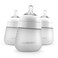 NANOB&Atilde;&permil;B&Atilde;&permil; Nanobebe Flexy Silicone Baby Bottle AntiColic Natural Feel NonCollapsing Nipple NonTip Stable Base Easy to Clean 3Pack White 9oz