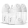 Gulicola PP NOT Glass Baby Breastfeeding Bottles Newborn Set 4 Pack Extra Slow Flow Nipples 0 Months 5 oz White