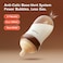 Thyseed AntiColic Glass Baby Bottle for Breastfed Infants Natural Feeding BreastLike Newborn Medium Fast Flow Nipple 3m 8 oz 1 Pack