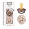 BIBS Pacifiers Boheme Collection BPAFree Baby Pacifier Made in Denmark Set of 2 WoodchuckBlush Color Premium Soothers Size 06 Months