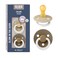 BIBS Pacifiers Colour Collection Natural Rubber Baby Pacifier Set of 2 BPAFree Soothers Made in Denmark 0 Months Pack of 2 Vanilla NightDark Oak Night