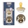 BIBS Pacifiers Colour Collection Natural Rubber Baby Pacifier Set of 2 BPAFree Soothers Made in Denmark 0 Months Pack of 2 Vanilla NightDark Oak Night