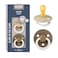 BIBS Pacifiers Colour Collection Natural Rubber Baby Pacifier Set of 2 BPAFree Soothers Made in Denmark 6 Months Pack of 2 Vanilla NightDark Oak Night