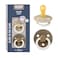 BIBS Pacifiers Colour Collection Natural Rubber Baby Pacifier Set of 2 BPAFree Soothers Made in Denmark 6 Months Pack of 2 Vanilla NightDark Oak Night
