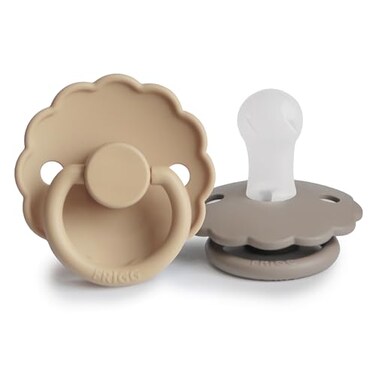FRIGG Daisy SilkySoft Silicone Baby Pacifier Made in Denmark BPAFree CroissantPortobello 06 Months